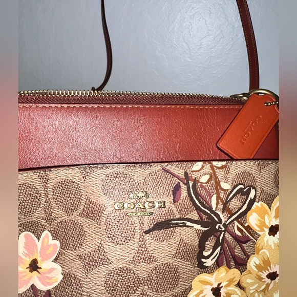 Vintage Coach Prairie Coated Canvas Signature Kitt Crossbody Bag - Picture 6 of 8